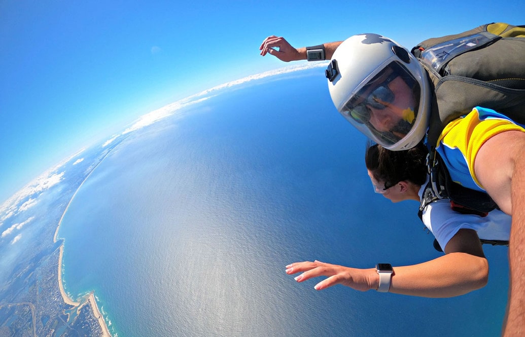 Tandem skydiving in the Gold Coast